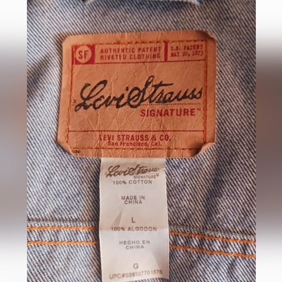 LEVI STRAUSS SIGNATURE Jean Jacket Mens Sz L - Picture 4 of 6